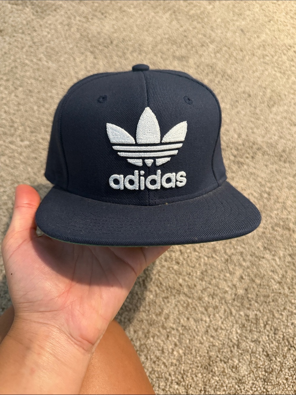 adidas Navy Baseball Snapback with White Trefoil